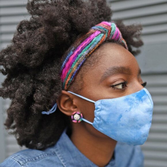 NWT LELE SADOUGHI Tie-Dye Face Mask 3 Face-mask - Picture 8 of 8